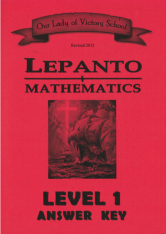 Lepanto Math Level 1 Answer Key